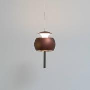 LOOM DESIGN LED-hänglampa Parachute, brun, Ø 9,6 cm, aluminium