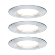 Paulmann LED infälld spot Nova Coin 3 aluminium rund dimbar