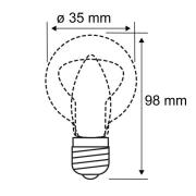 Paulmann LED-lampa E14 B35 5W 840 matt dimbar