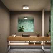 Paulmann HomeSpa Casca LED-taklampa, vit/aluminium, IP44