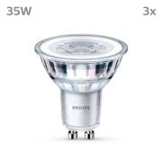 Philips LED-lampa GU10 3,5W 255lm 827 klar 36° 3st