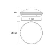 Sylvania Start Surface LED-taklampa, Ø 25 cm