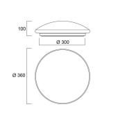 Sylvania Start Surface LED-taklampa, Ø 36 cm