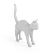 SELETTI LED-dekorbordslampa Jobby The Cat, vit