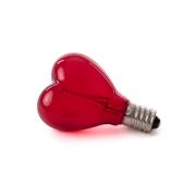 SELETTI LED-lampa E14 1W 5V, muslampa, hjärtröd