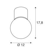 SLV Varyt badrumstaklampa, krom, aluminium, Ø 12 cm