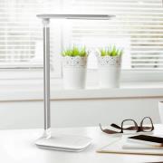LED-bordslampa MAULjazzy, vit, höjd 43 cm, dimbar USB-port