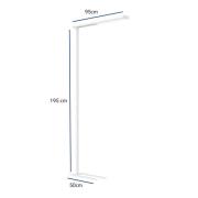 LED-golvlampa till kontor MAULjet, vit, dimbar, 195 cm