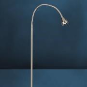 Busch LED-golvlampa Mini, flexibel arm, nickel, 5 000K