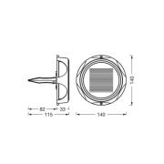 LEDVANCE Solar LED-lampa för markspett Endura Style Utili, rund