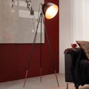 EGLO Golvlampa Chester i svart/koppar