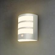 Briloner LED-utomhusvägglampa 3795014, kromfärgad, sensor, IP44