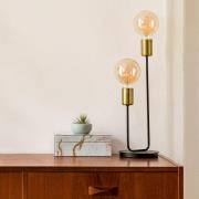 Näve Bordslampa Modo, 2 lampor, svart
