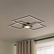 Lindby LED-taklampa Duetto, 65 cm, antracit, 38 W, aluminium