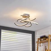 Lindby Divalis LED-taklampa, stepdim, nickel