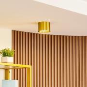 Lindby LED-spotlight Nivoria, Ø 12 cm, guldfärgad, metall