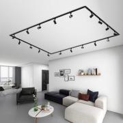 Lindby skensystem Linaro, GU10, 18-lampor, svart