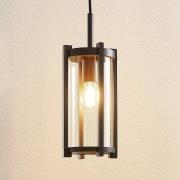 Lucande utomhushänglampa Brienne, antracit, aluminium, Ø 15cm