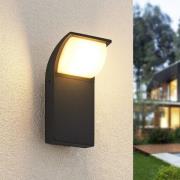 Lucande LED-utomhusvägglampa Tinna, 20 cm, antracit, IP65