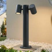 Lucande Maloney sockellampa, 50 cm, antracit, IP54