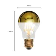 Lucande E27 3,5W toppförspeglad lampa A60, 2700K guld