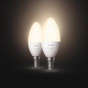 Philips Hue White 5,5W E14 LED-kronljuslampa 2 st