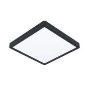 EGLO LED-taklampa Fueva 5, IP20 svart 28,5x28,5cm