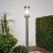 Lindby väglampa Djori, 80 cm, aluminiumfärgad, stål, E27