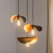 Opviq Pendel Sivani MR-966 3 lampor rondel svart/guld