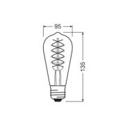 OSRAM LED Vintage 1906 Edison, guld, E27, 7 W, 2 200 K, dim.