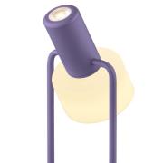 HELL Banji LED-bordslampa, violett, höjd 37 cm, touchdimmer