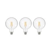 Arcchio LED-lampa med glödtråd klar E27 G125 3,8W 3000K 806lm 3er