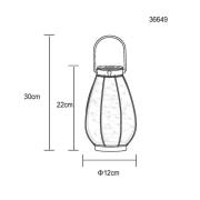 Globo LED-solcellslampa 36649, svart, bärnsten, metall, plast