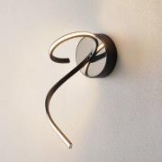 Domiluce LED-vägglampa Lungo med modern design, svart