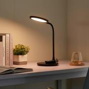 Lindby LED-bordslampa Valtaria, svart, CCT, dimbar