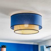 Duolla Taklampa Boho, rotting, textil, beige/jeans