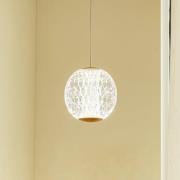 Lucande LED-pendel Ismenia, 1-ljus, mässing, akryl