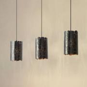 Lindby hänglampa Aralena, svart/guld, 3 lampor, längd 93 cm