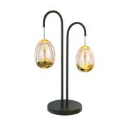 HighLight Golden Egg bordslampa svart/amber 45 cm 2 lampor metall/glas