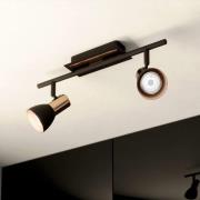 EGLO Barnham takspotlight LED, längd 39,5 cm, svart/koppar