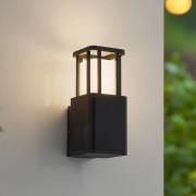 Lucande LED utomhusvägglampa Dakil, svart, aluminium