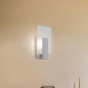 Envostar Peach Puff vägglampa med glas, vit