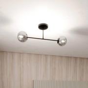 Euluna Taklampa Glassy, 2 lampor, glas grafit