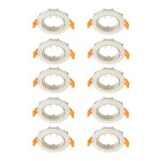 Prios takinbyggnadslampa Fibur, beige, zink, Ø 8,2 cm, 10 st