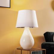 TK Lighting Bordslampa Lacrima, vit/silver
