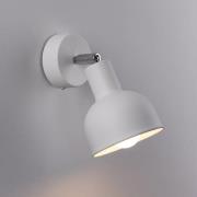SOLLUX LIGHTING Vägglampa Elba, vit, metall, Ø 19 cm, E27