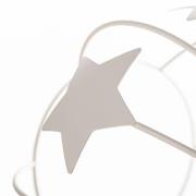 HELAM Stars vägglampa, sandfärgad, metall, Ø 21 cm, stickpropp