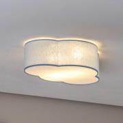 TK Lighting Taklampa Cloud, blå, 43 cm lång, textil, moln, E27
