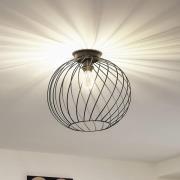 Lindby taklampa Danika, Ø 40 cm, svart, metall