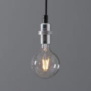 STAR TRADING E14-uttag Fade med kabel, silverfärgad